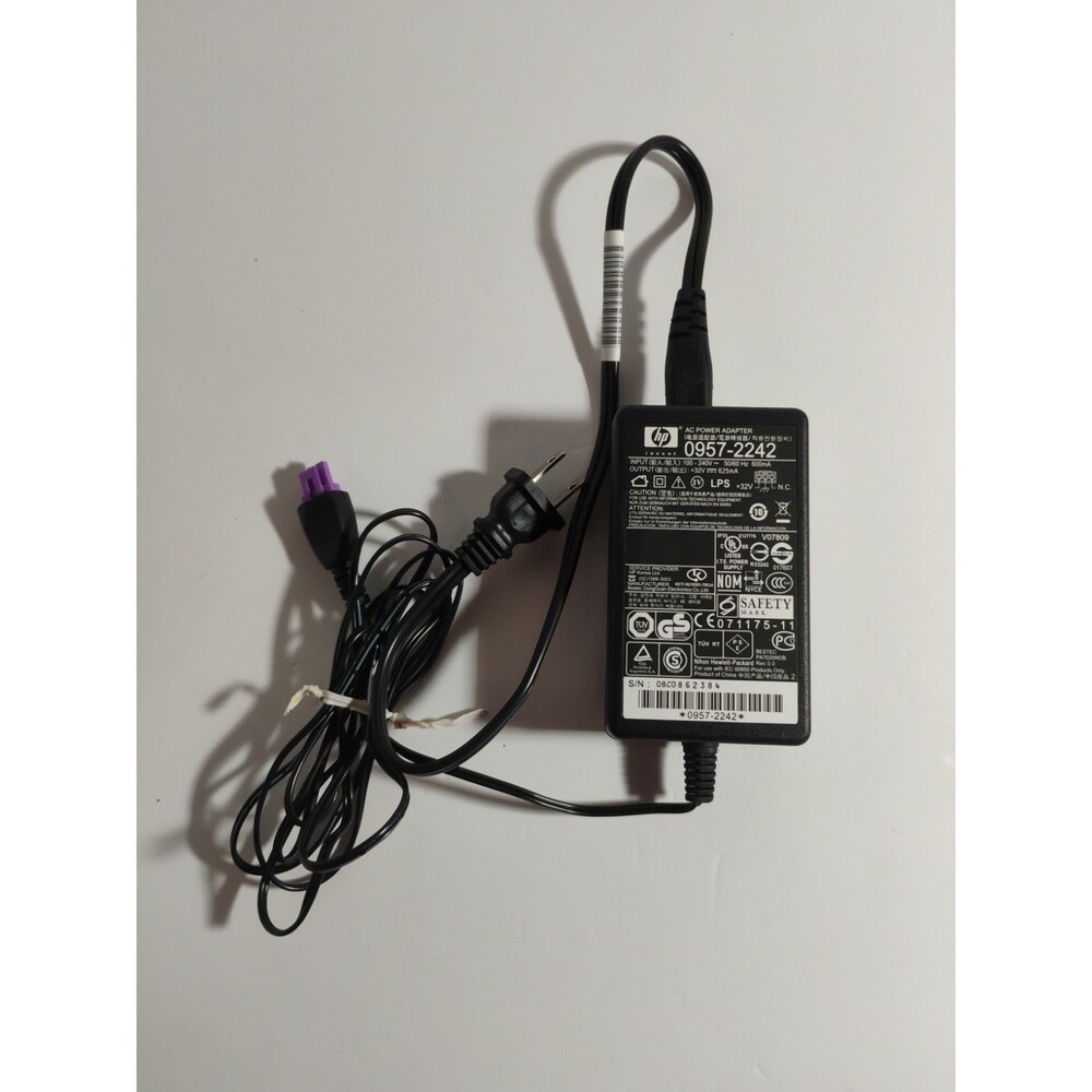 HP 0957-2242 AC Power Adapter for Printer Used Tested Works 32 volt 625 mA